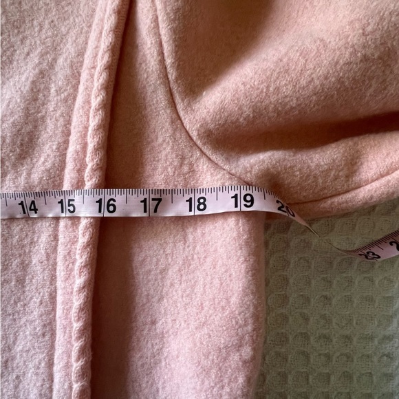 VINTAGE LANDS END blush pink 100% wool blazer jacket heavy western boho SIZE 14 - Picture 9 of 10